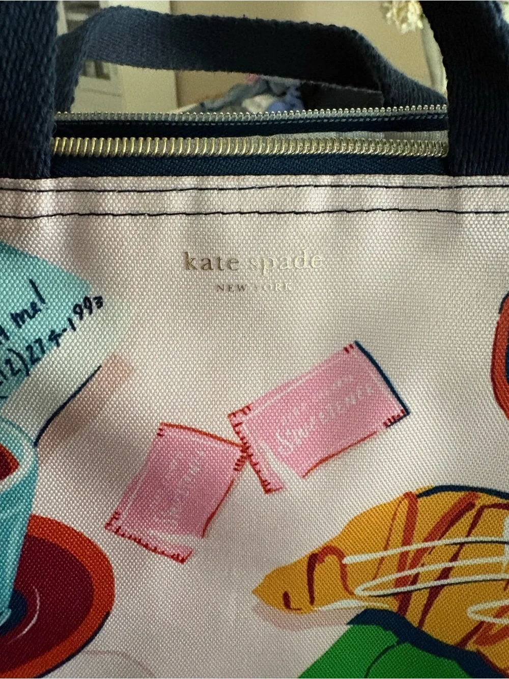 Kate Spade Picnic Print Lunch Tote in Pink